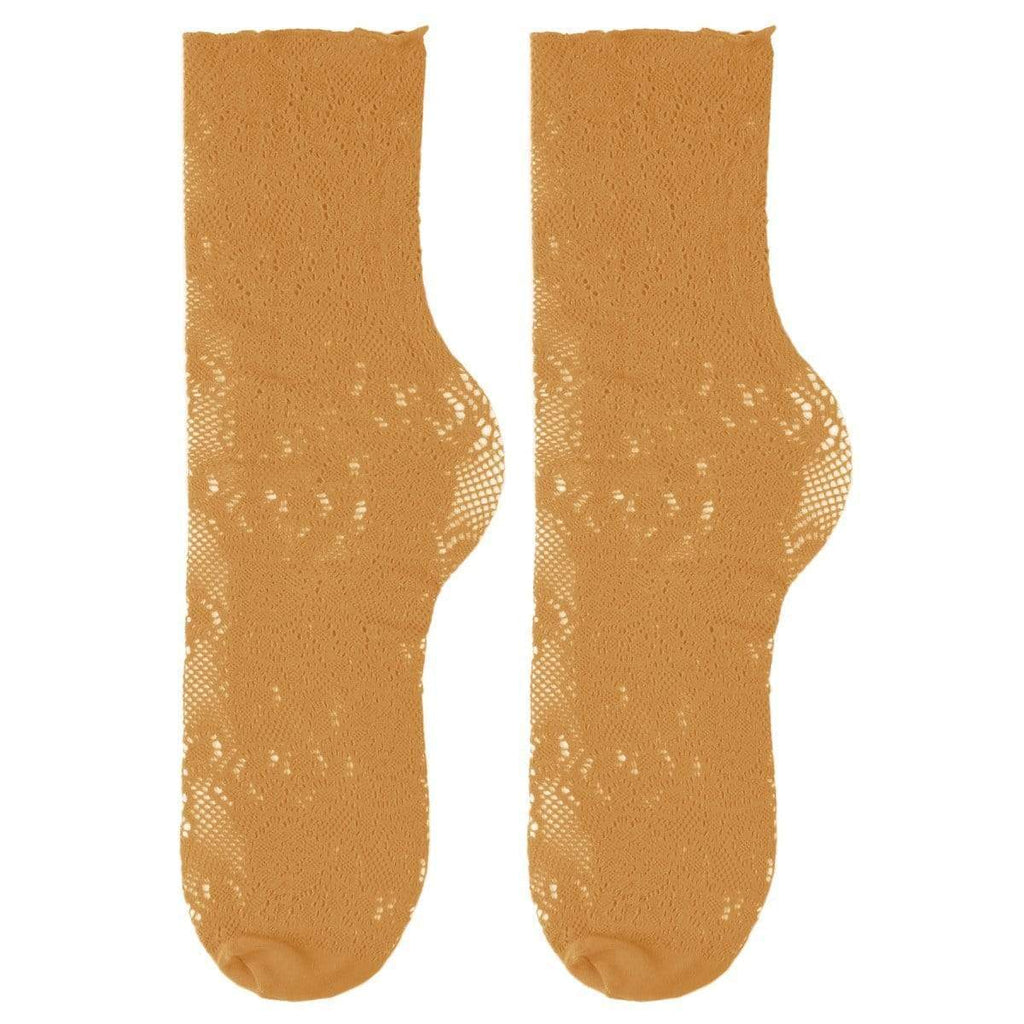 Lola Lace Crew Sock | Beige