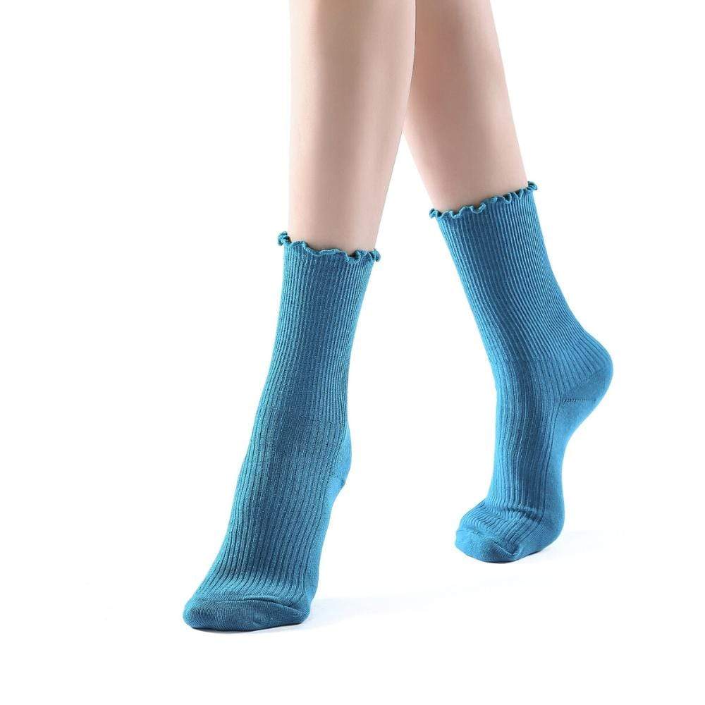 Princess Lulu Ruffle Crew Sock | Blue Main image